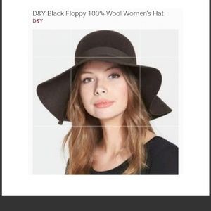 BLACK D&Y FLOPPY WOOL HAT